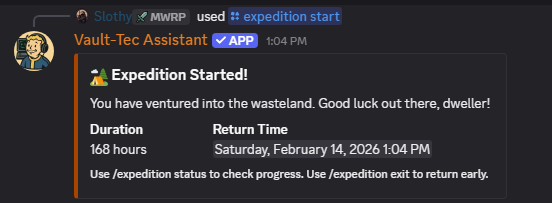 Starting an Expedition